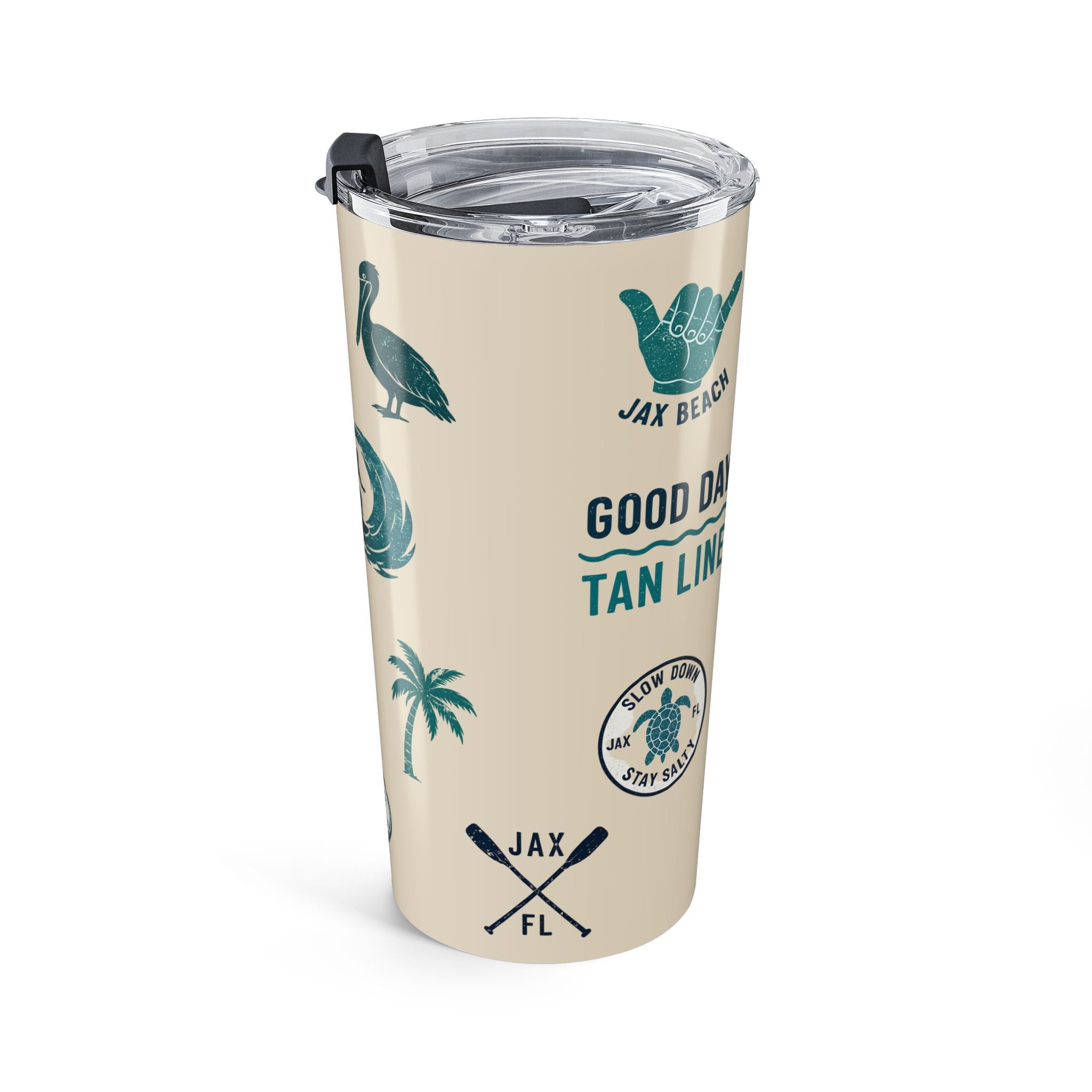 Jacksonville Beach Icons 20 oz Tumbler