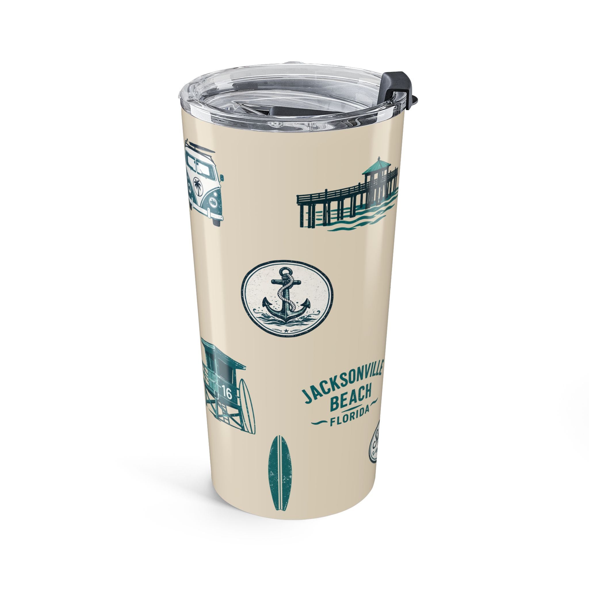 Jacksonville Beach Icons 20 oz Tumbler