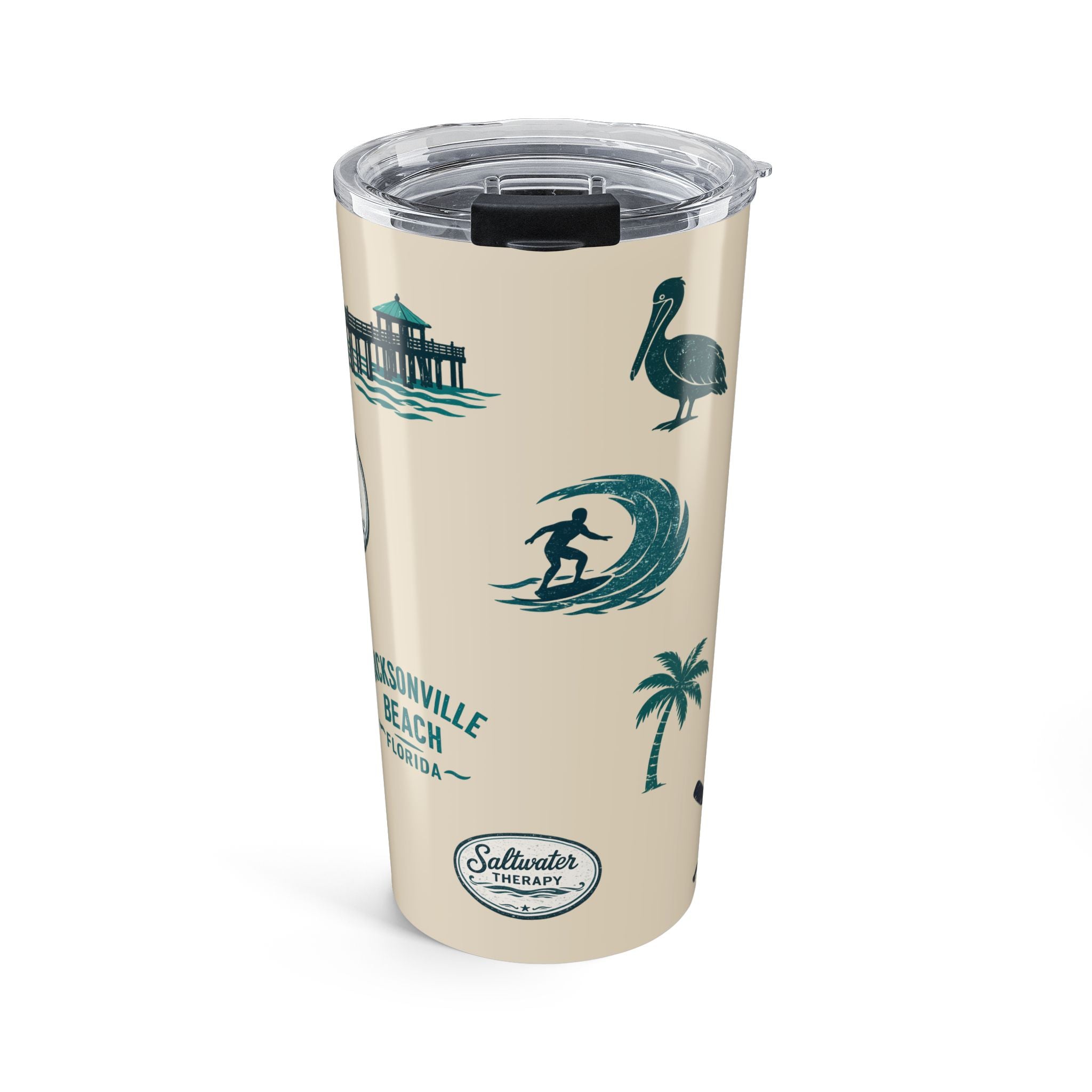 Jacksonville Beach Icons 20 oz Tumbler